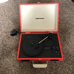 Crosley portable record vinyl player orange